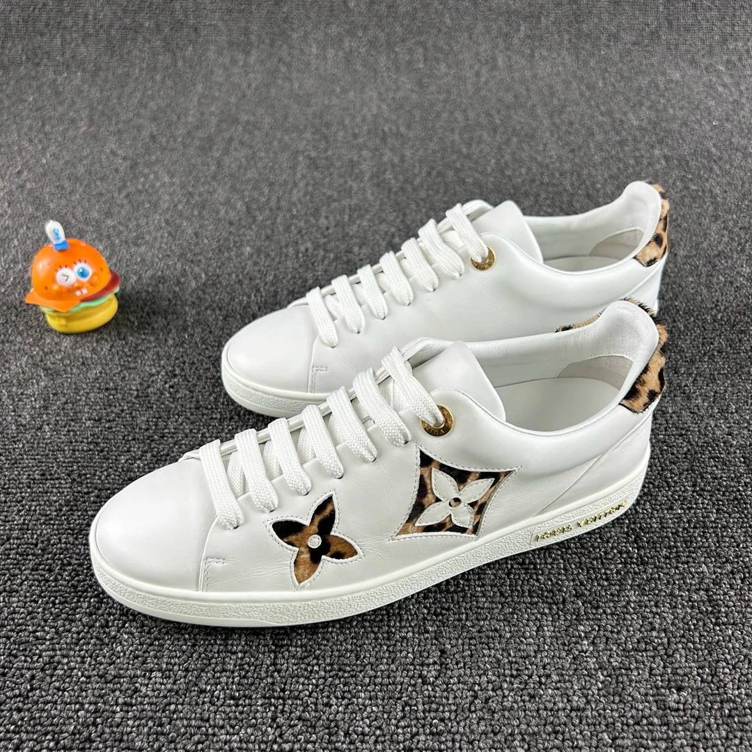 未使用 LouisVuitton/路易威登 豹纹板鞋37.5码 全新试穿HB4238