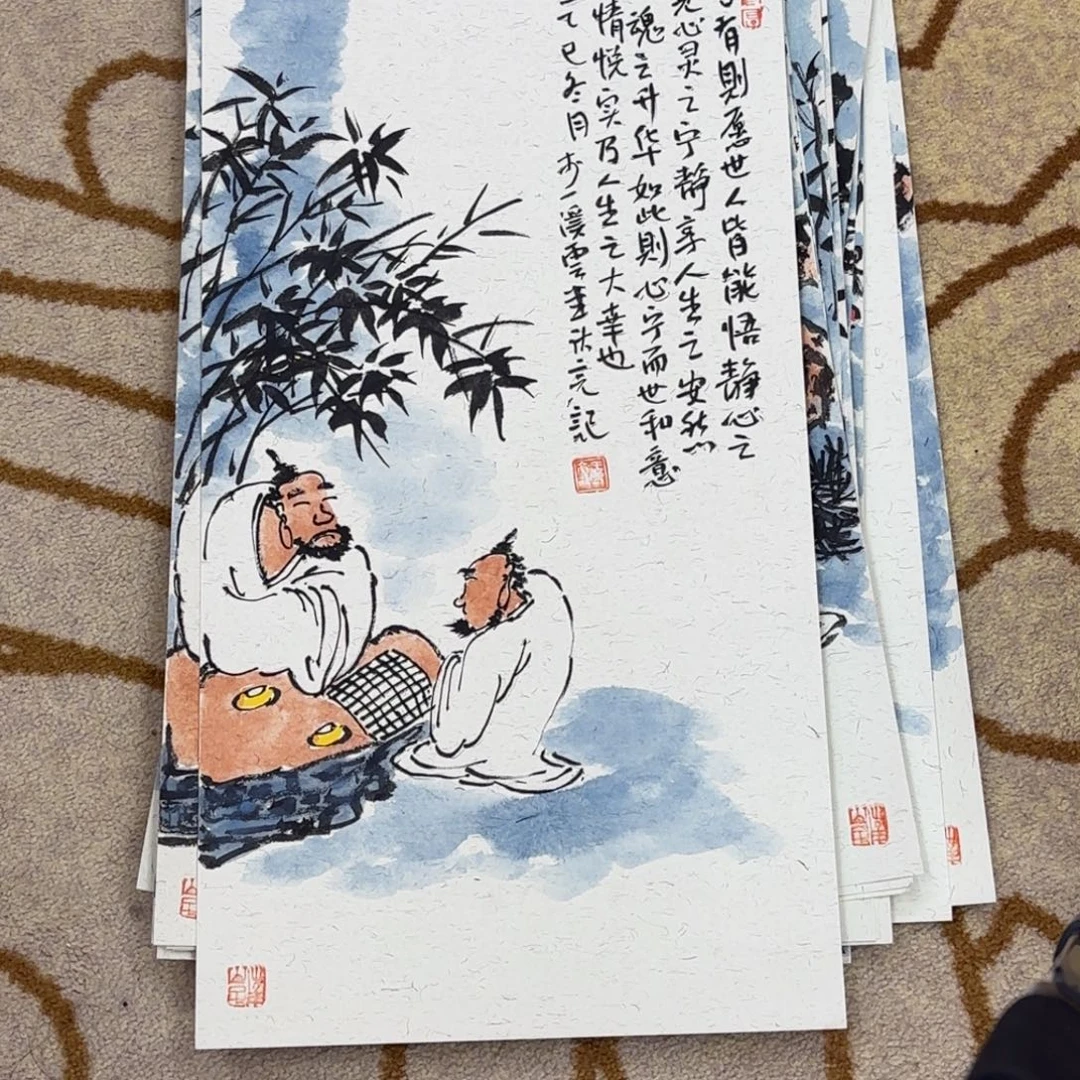 国画王庆亮卡纸作品艺