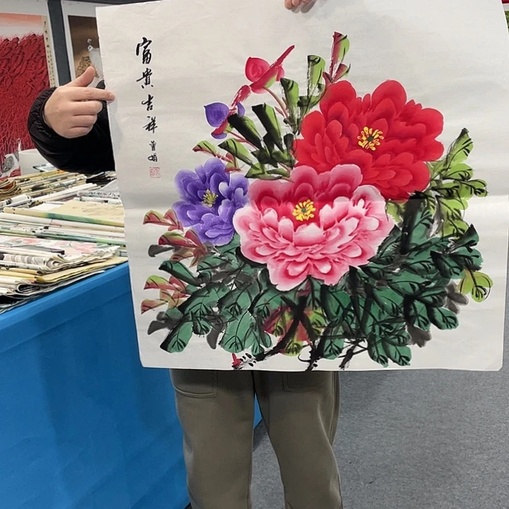 国画今天早上国画作品展示