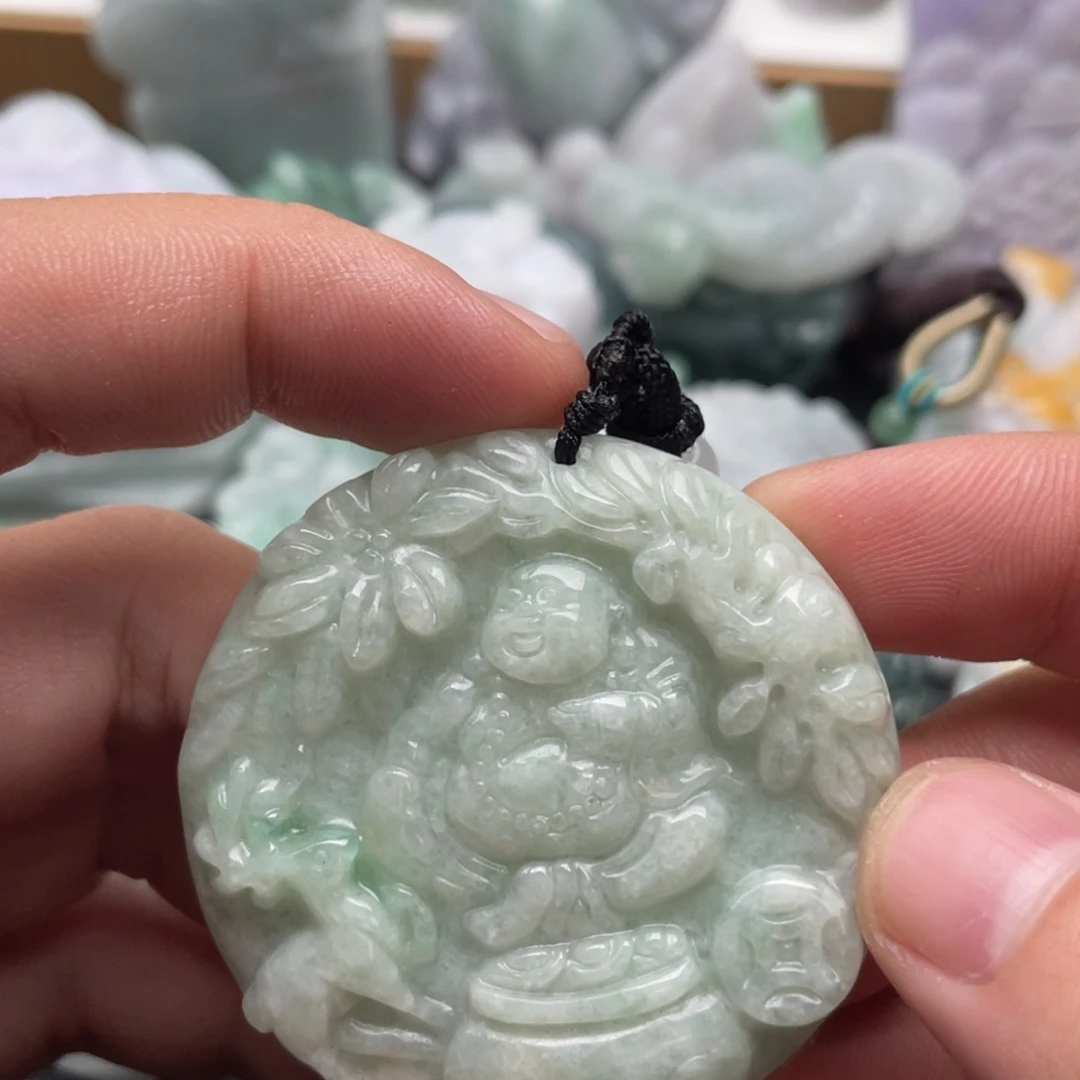 翡翠未镶嵌吊坠(不含链)
