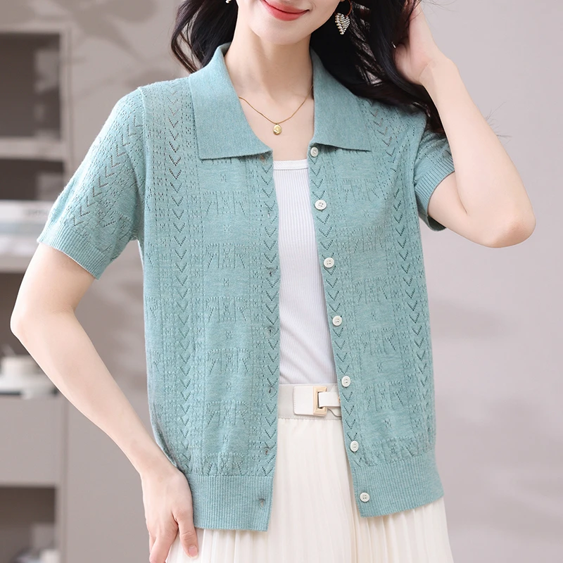 【天丝】洋气开衫女气质爆款短袖2025年夏季显瘦宽松独特漂亮小衫