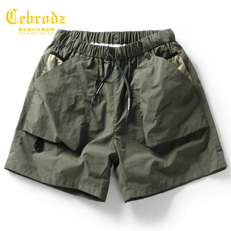 法国Cebrodz休闲短裤男夏季薄款冰丝凉感百搭中裤速干宽松五分裤