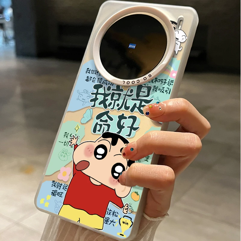 适用vivox200Pro手机壳我命就是好蜡笔小新x100ultra/x90s创意x80