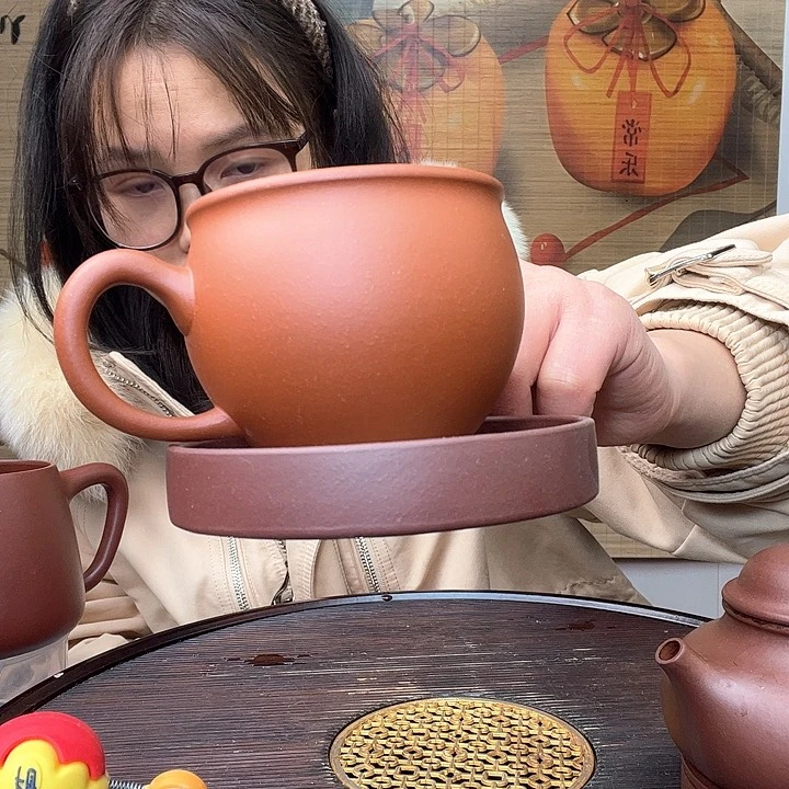 紫砂茶杯原矿紫砂杯