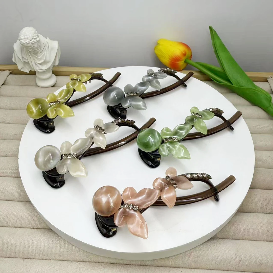 诗泊雅 时尚百搭气质一字发夹女后脑勺扭扭夹