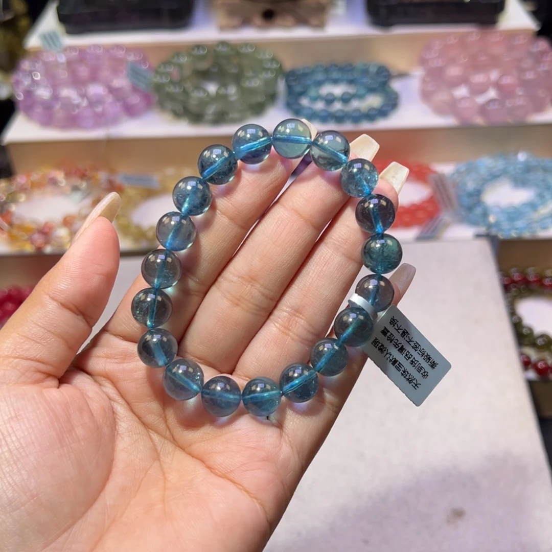 手绳未镶嵌水晶?****s天花板魔鬼蓝海蓝宝10.2n m