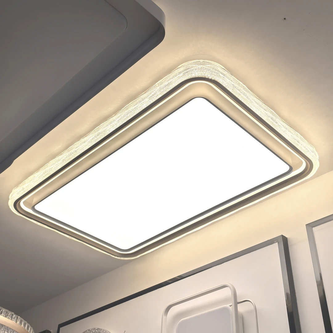 轻奢高级大气客厅超亮水晶护眼吸顶灯主卧室灯意式极简房间圆形灯