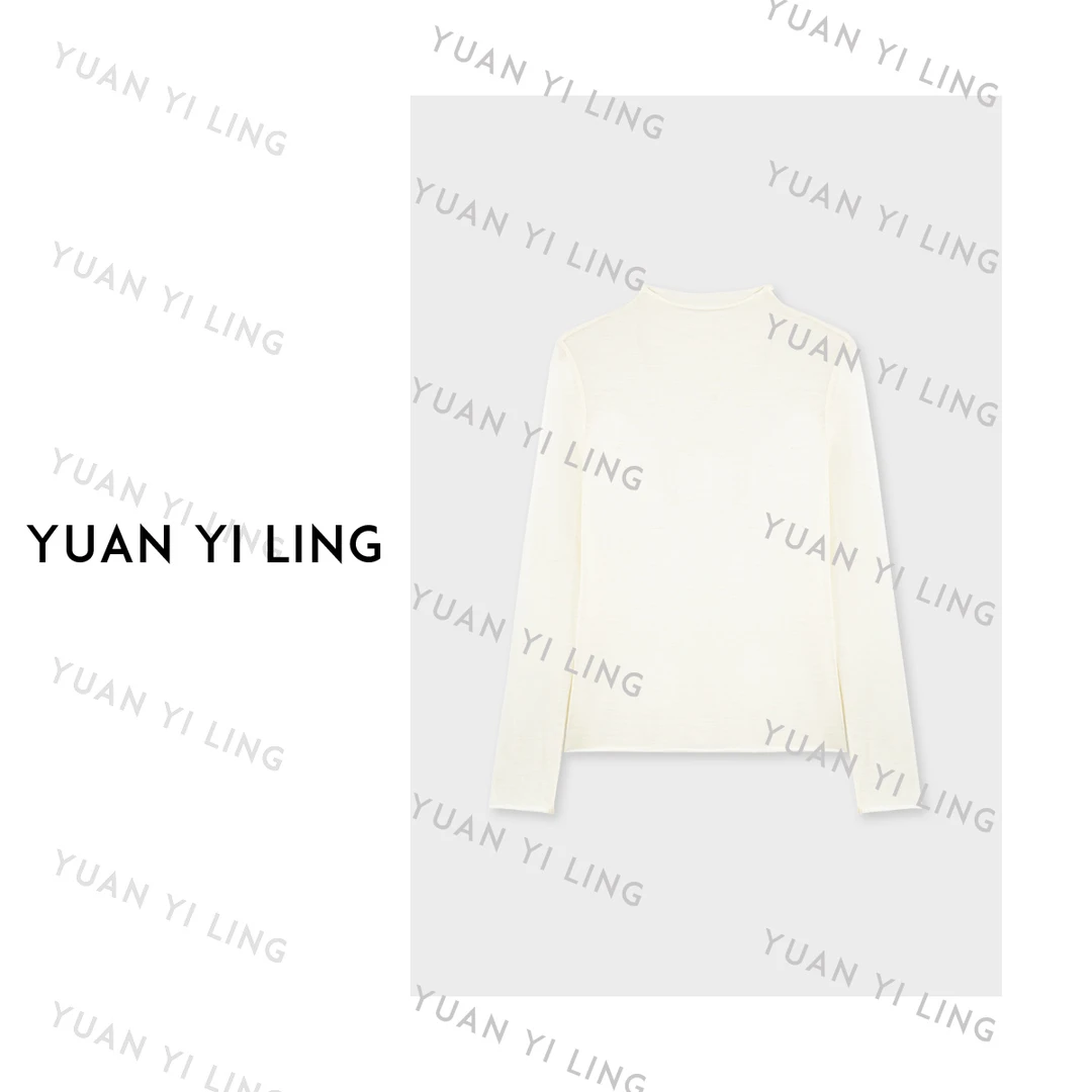 袁艺灵【嘉人周刊】进口100澳毛轻盈慵懒内搭亲肤打底衫3230