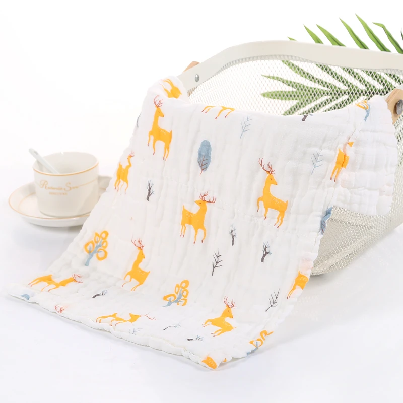 六层31*71cm纱布毛巾纯棉洗脸吸水性好