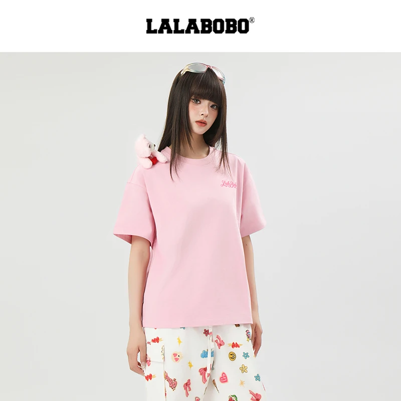 金源LALABOBO新款小熊玩偶宽松休闲印花短袖RBEA-DT20