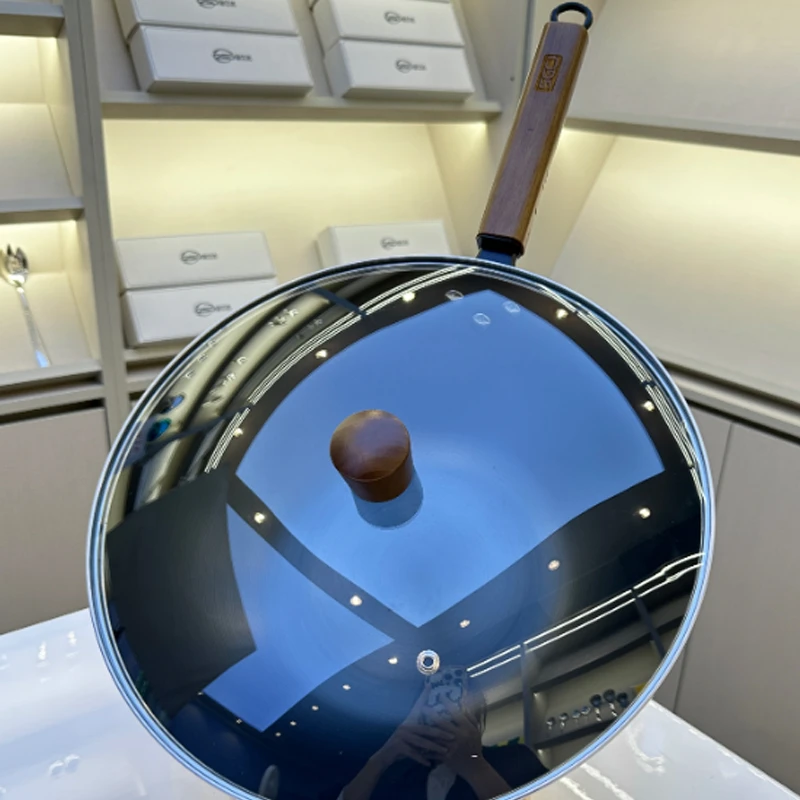 32CM【上钢正宗极铁】不粘锅家用厨房炒锅防粘防锈不挑炉具免开养锅