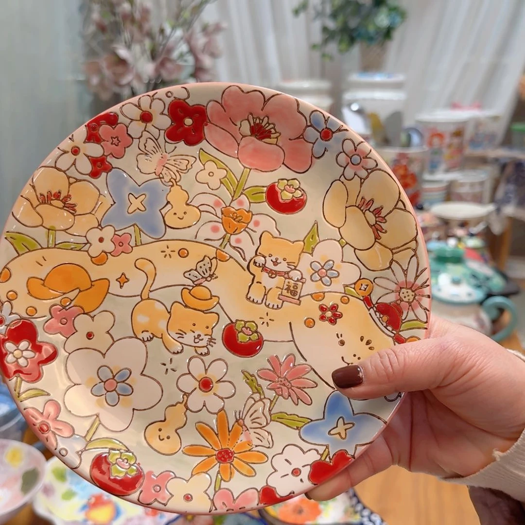 瓷8.25英寸福蛇盘一只