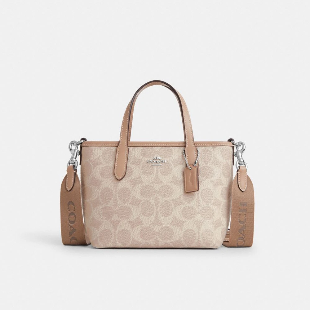 COACH/蔻驰CITY女士经典印花迷你单肩斜挎托特包 CW032 香港直发