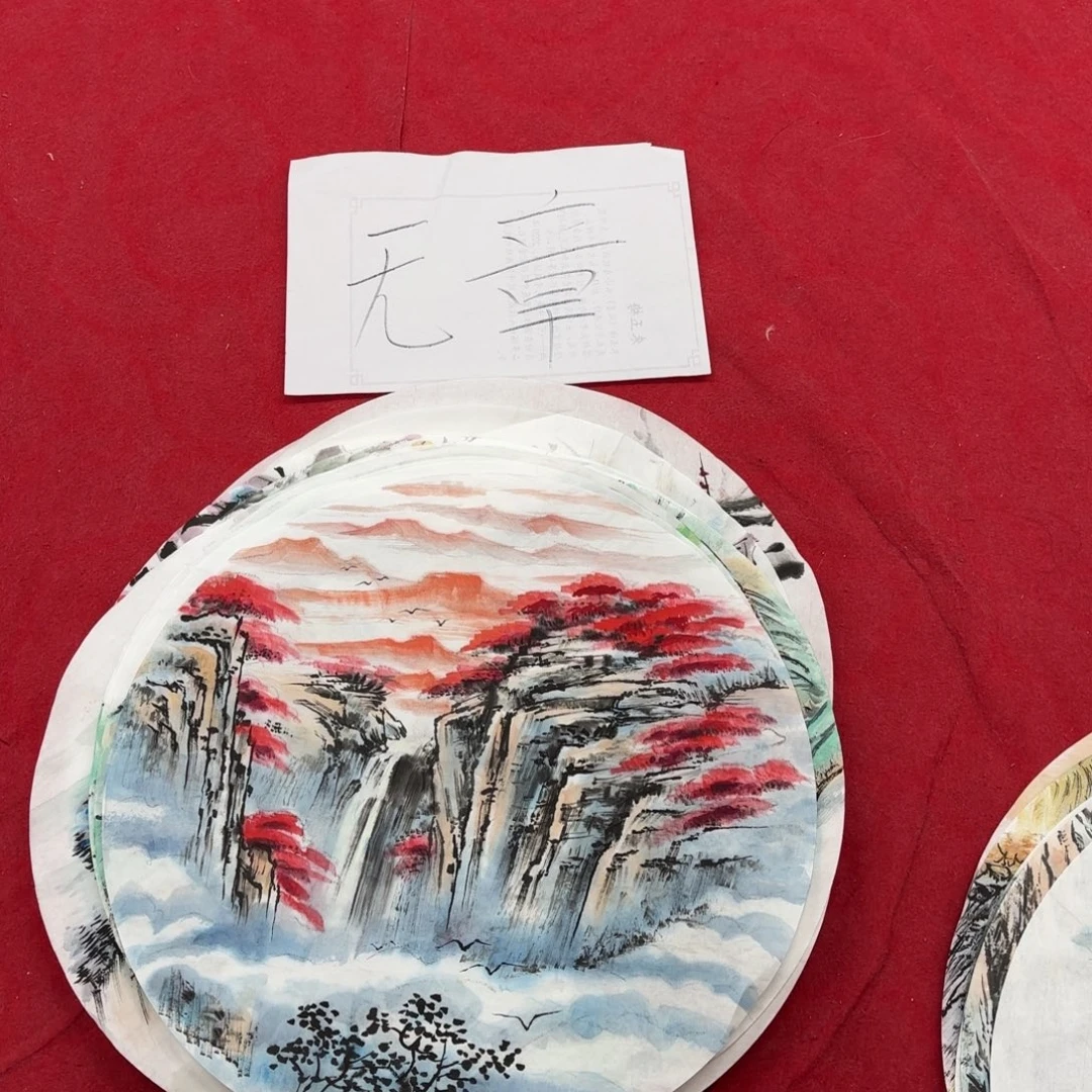 国画花鸟等图案为一体的大型