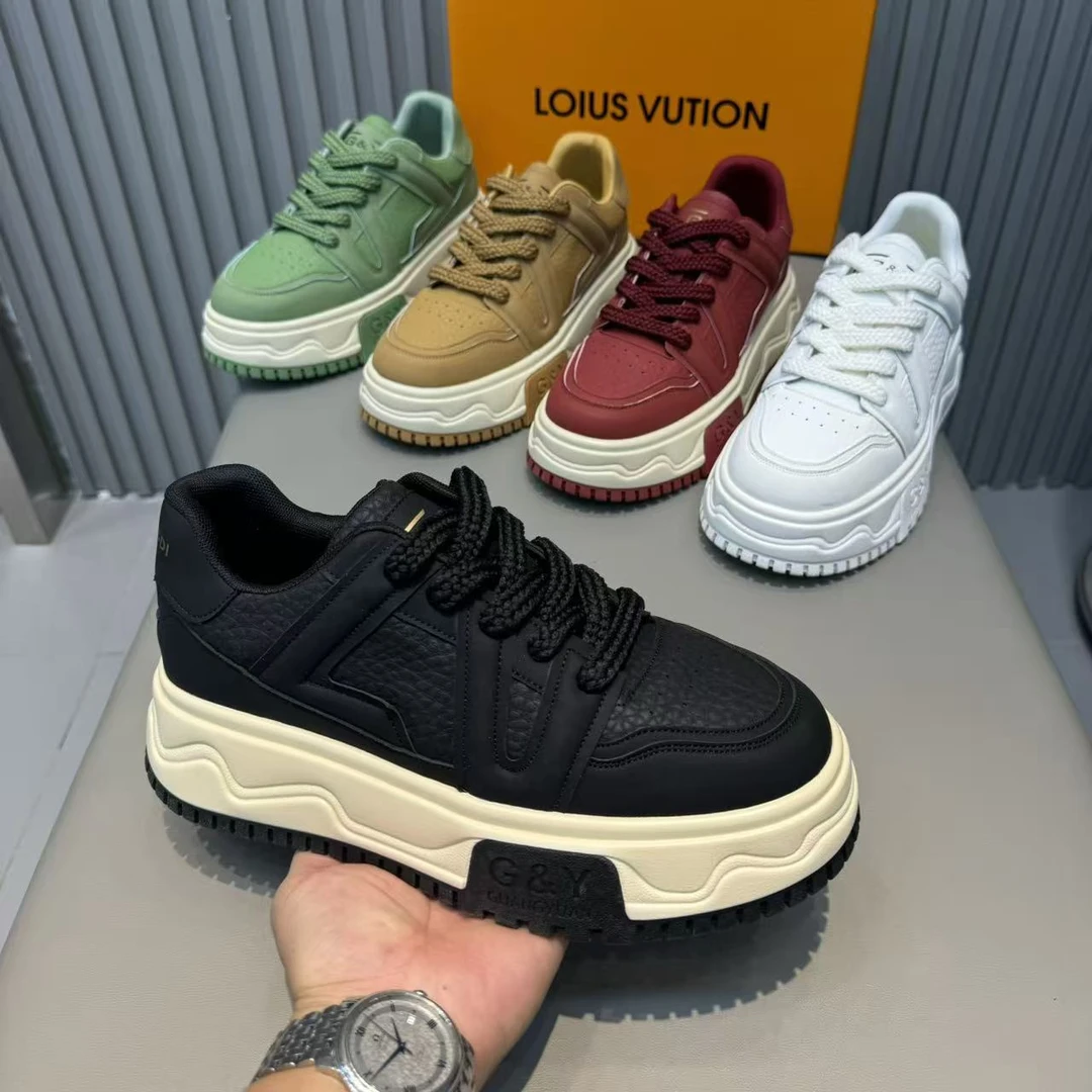 EC冬季新款男士拼色时尚百搭潮流发泡厚底增高防滑运动休闲男鞋