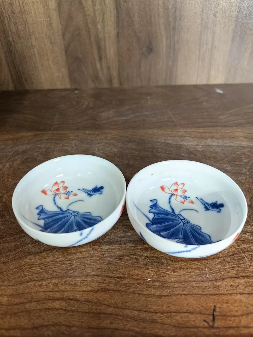 A763景德镇制陶瓷普洱杯一对