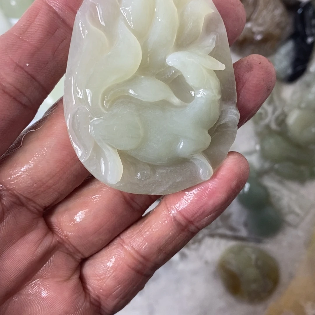 和田玉未镶嵌吊坠(不含链)