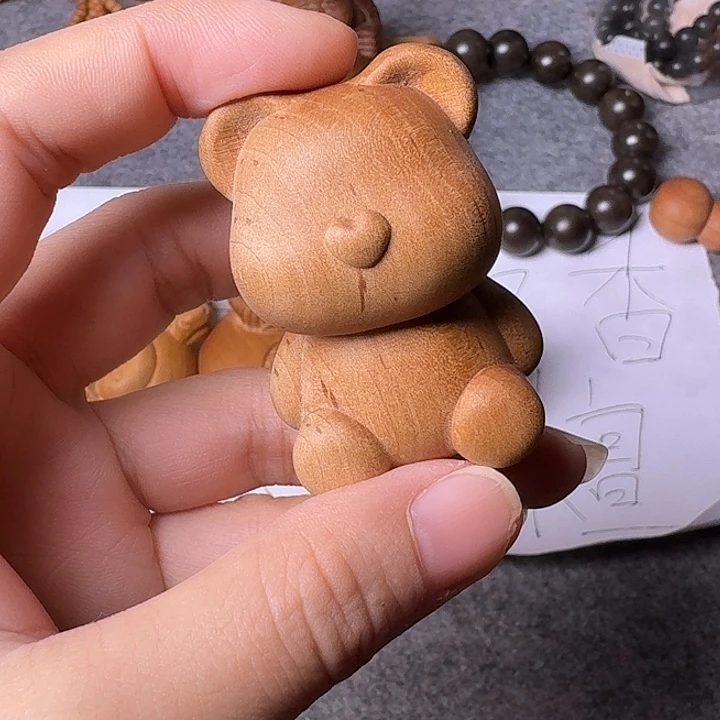 檀香木手串/手链老山檀香爱心熊摆件