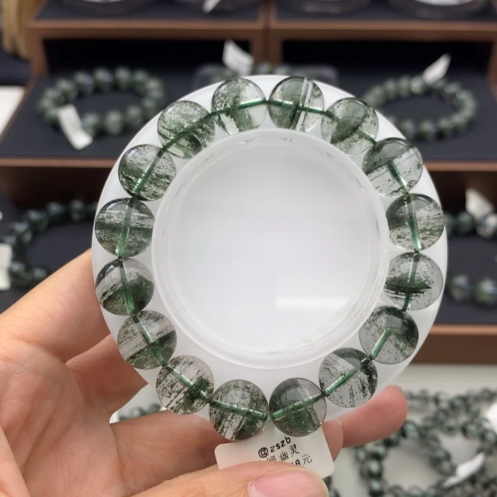 未镶嵌手链水晶绿幽灵