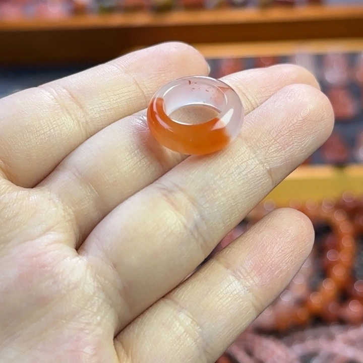 南红玛瑙未镶嵌珠宝半成品跑环