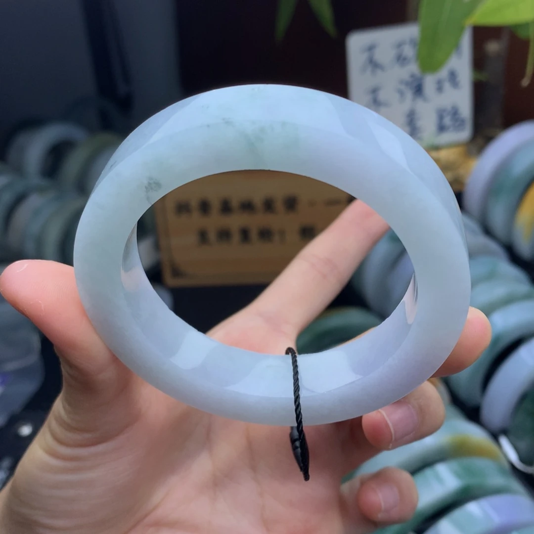 未镶嵌手镯定制翡翠定制不退不换54-56