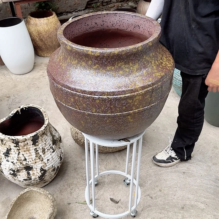 紫砂花盆高度43口径37无孔