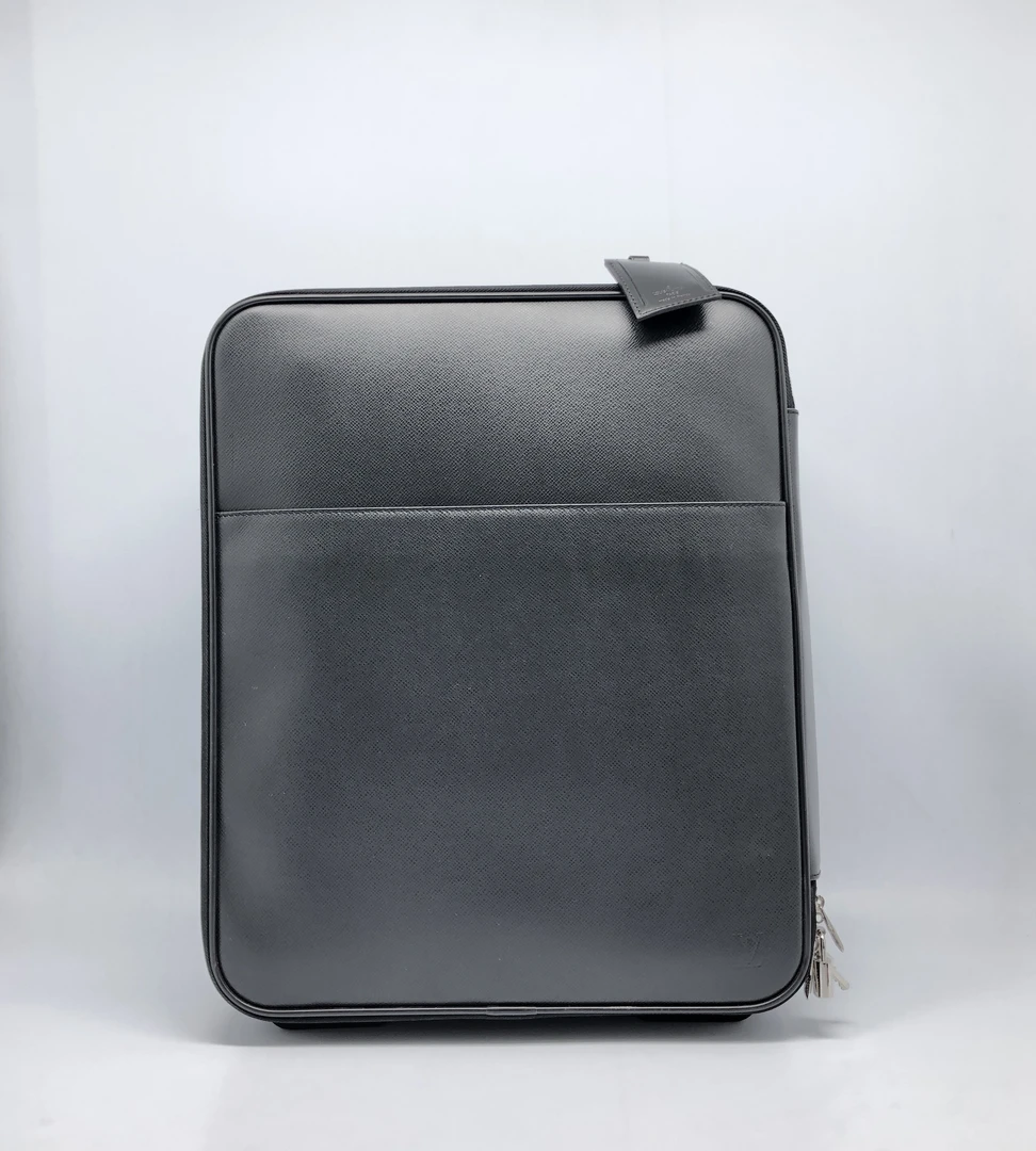 99新 LouisVuitton/路易威登 黑皮荔枝纹旅行箱/3992号黑色经典