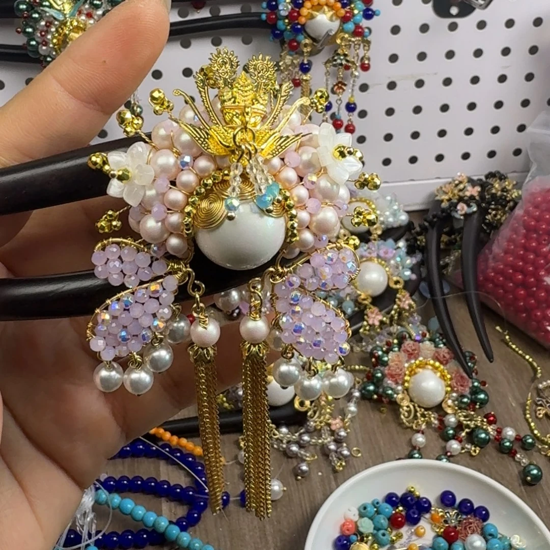 曼***华铜合金醋酸古风刀马旦发簪