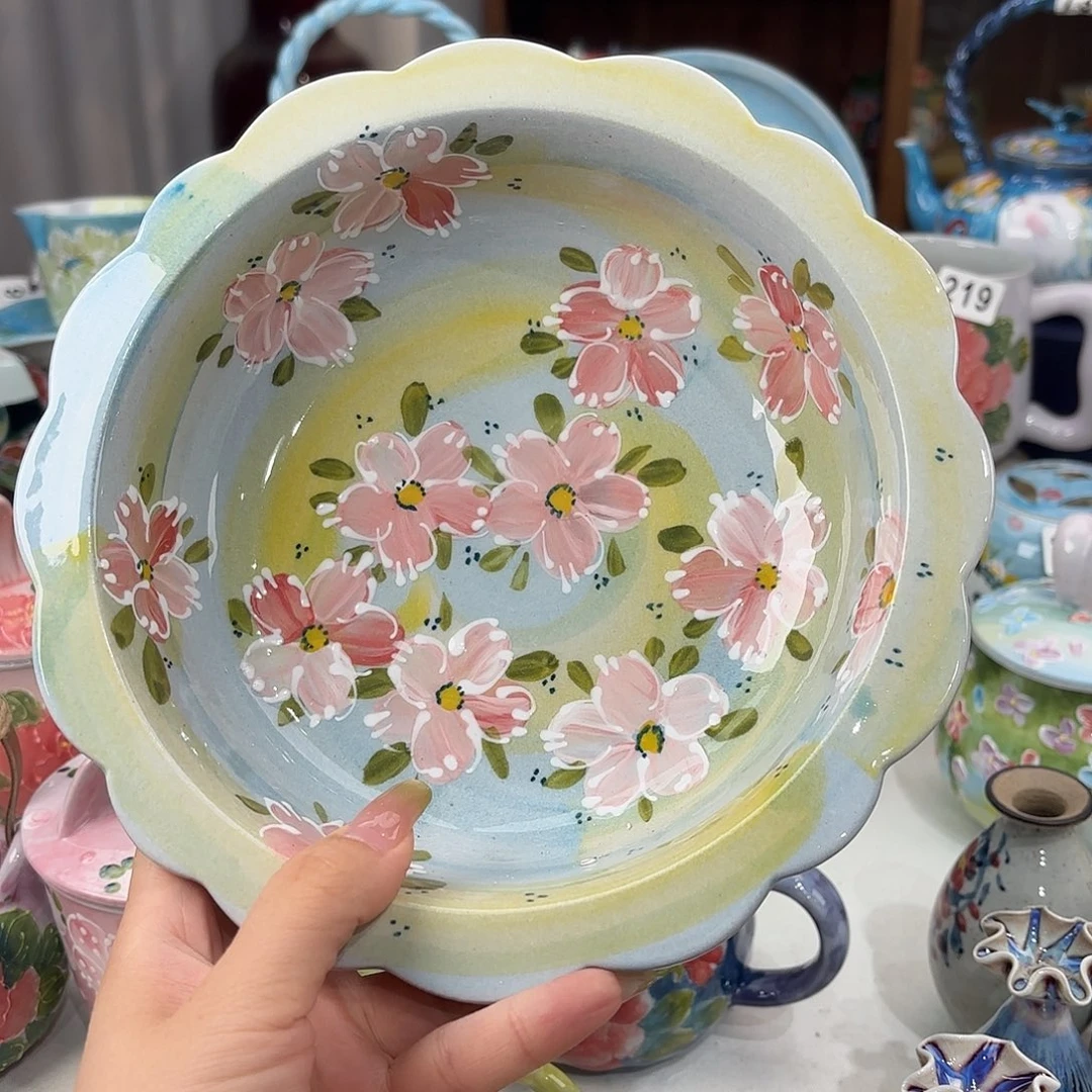 景德镇手绘高温釉下彩陶瓷茶具