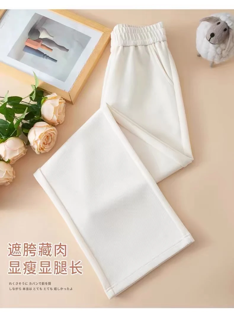 【专柜品质】夏季新款~蚕丝蛋白抽绳直筒裤~百搭时尚显瘦休闲裤T028