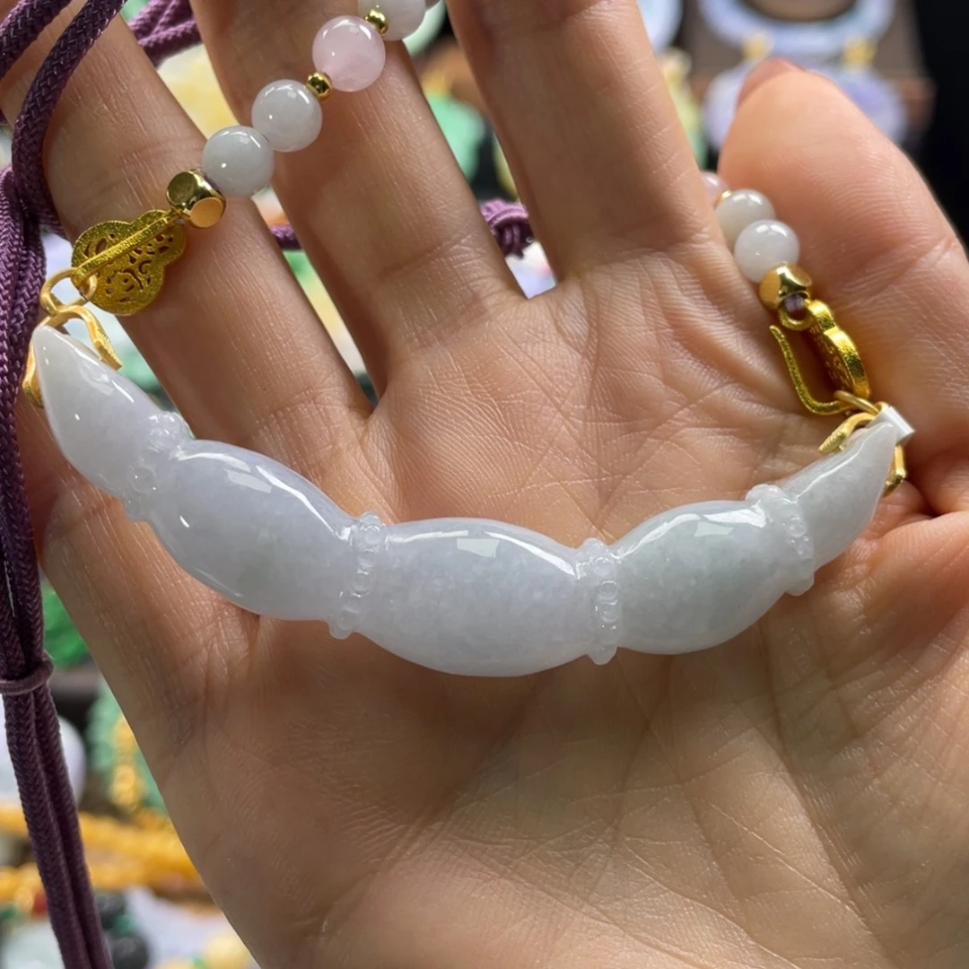 翡翠未镶嵌颈饰代编织