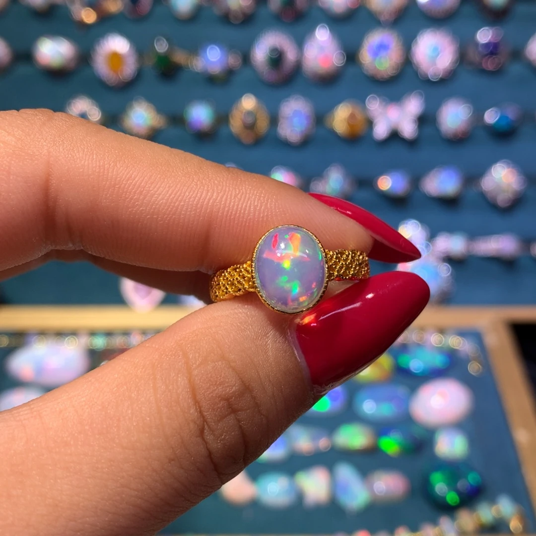 欧泊银S925镶嵌戒指款