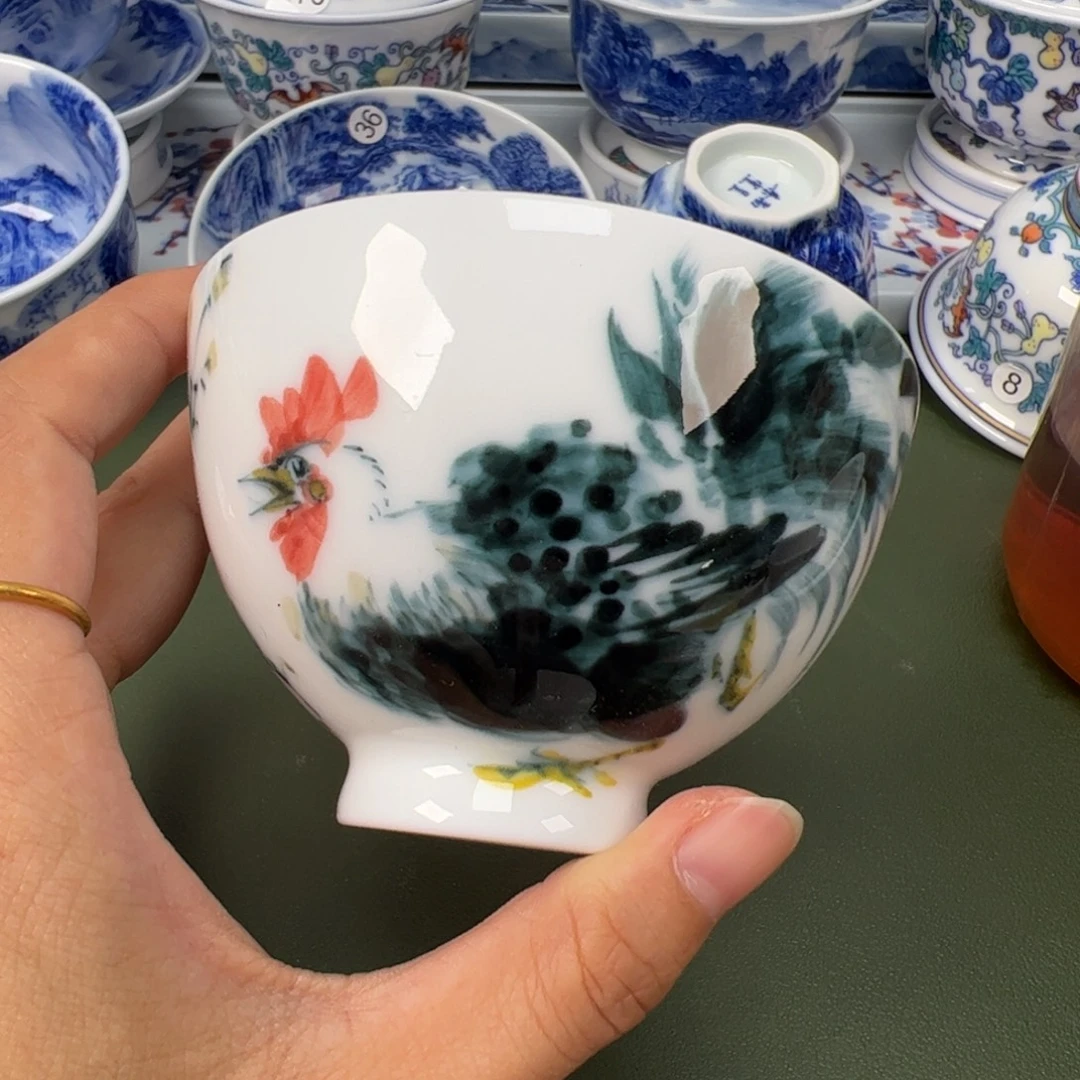 陶瓷景德镇纯手工纯手绘茶具木木39