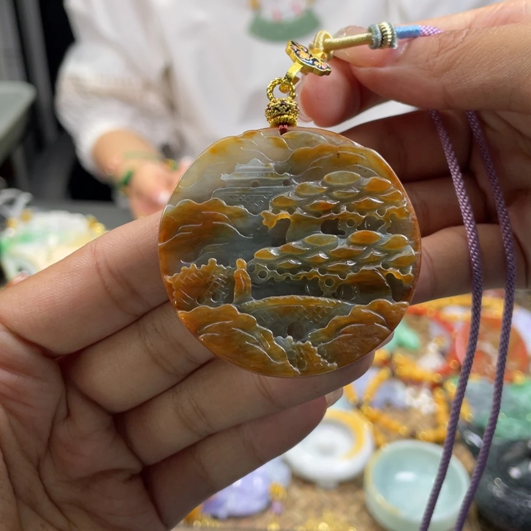 翡翠未镶嵌颈饰代编织