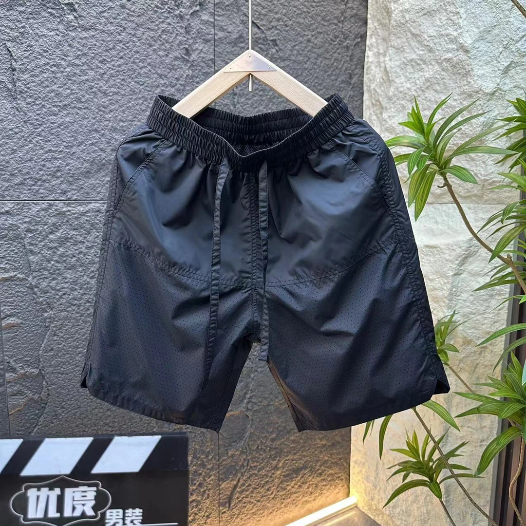 思渝夏季薄款运动速干短裤男士纯色网眼休闲五分裤透气宽松裤子