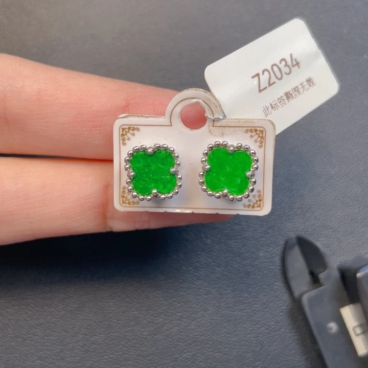 吊坠(不含链)银S925镶嵌翡翠