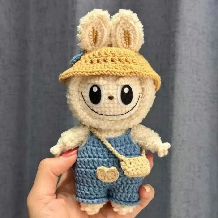 labubu玩偶挂件毛线手工编织diy材料包钩针礼物拉布布公仔娃衣勾