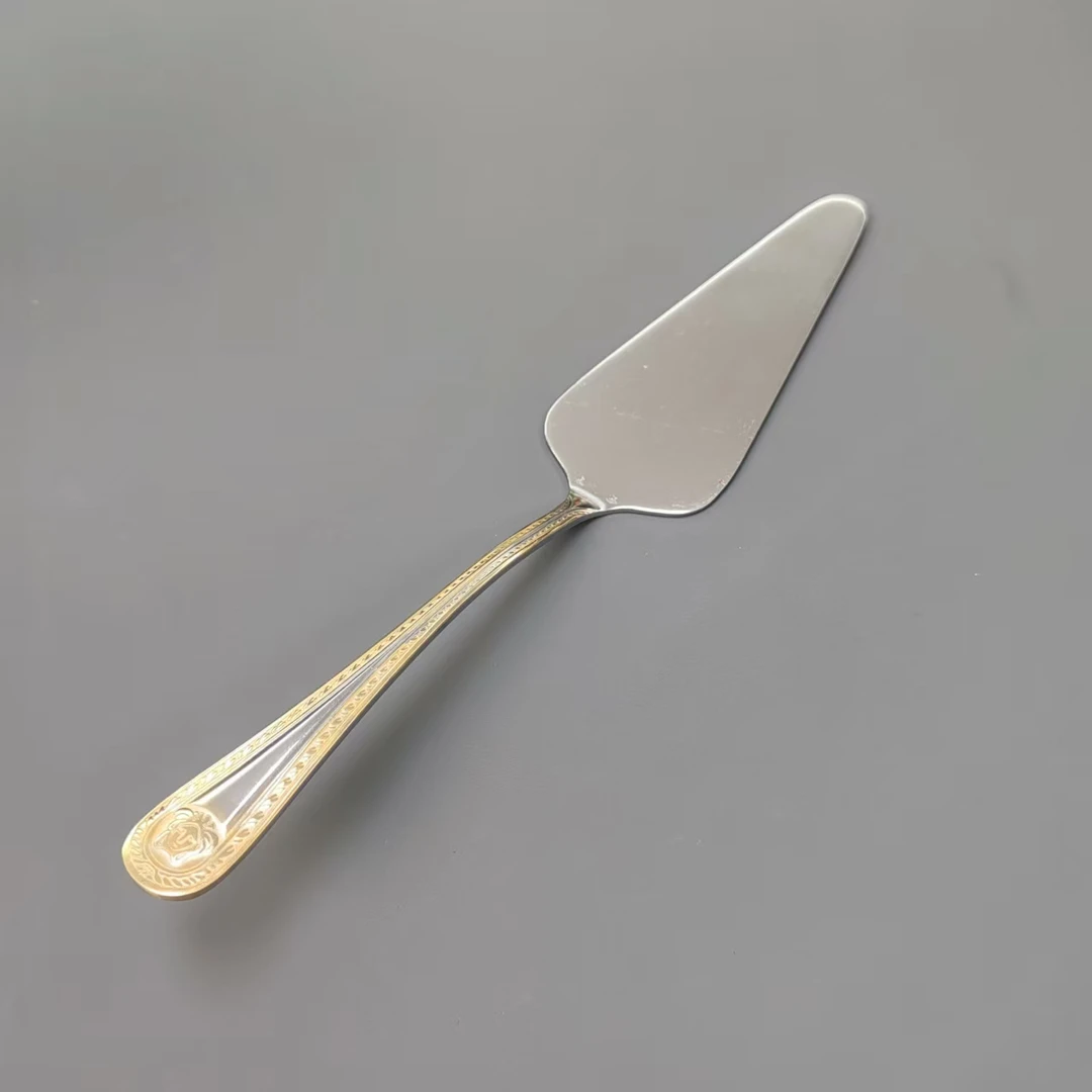 出德精美雕花工艺甜品铲2支