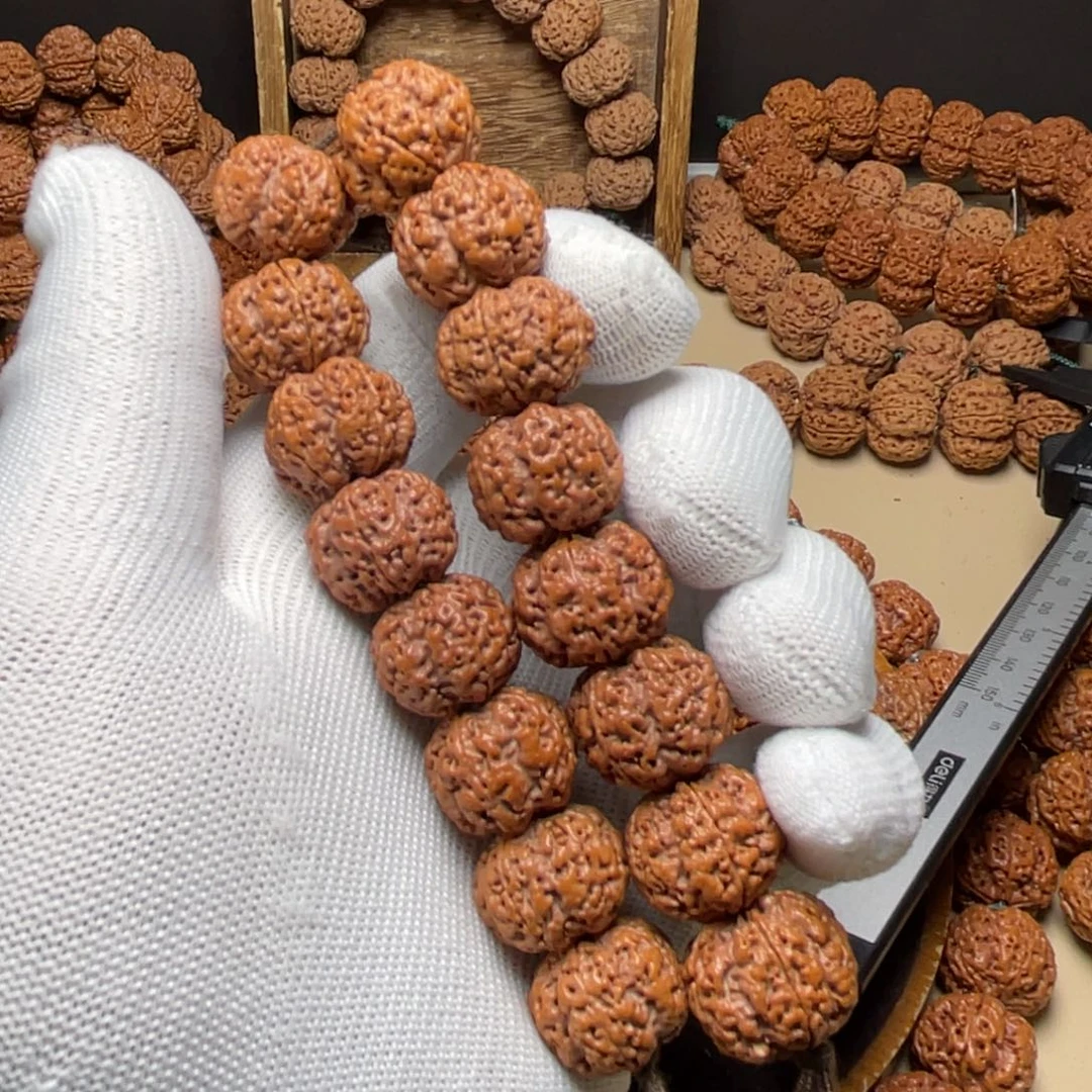 金刚菩提手串古龙褐皮梅花双龙超头19+