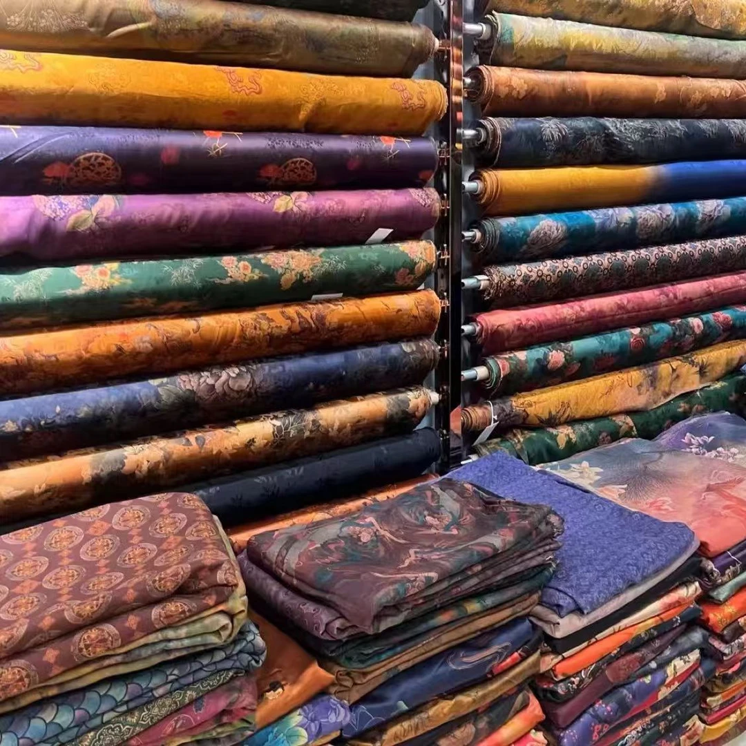 【布头捡漏】精品香云纱提花花萝薯莨绸非物质文化布料