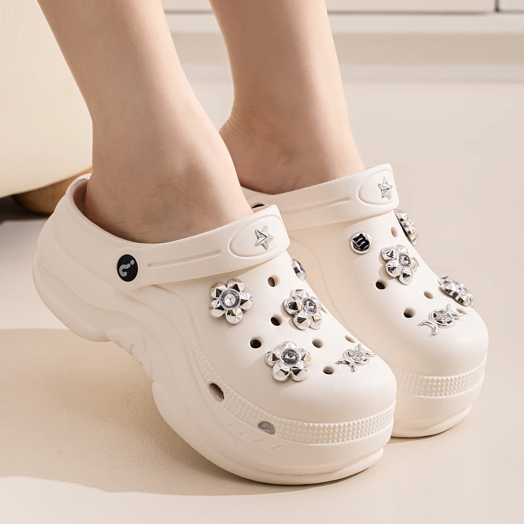 网红夏季洞洞鞋女百搭洞洞鞋女款时尚休闲情侣软底外穿厚底防滑