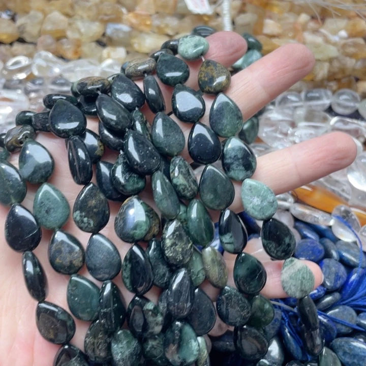 玛瑙/玉髓合金珠宝半成品一条12x16m雀仔石水滴