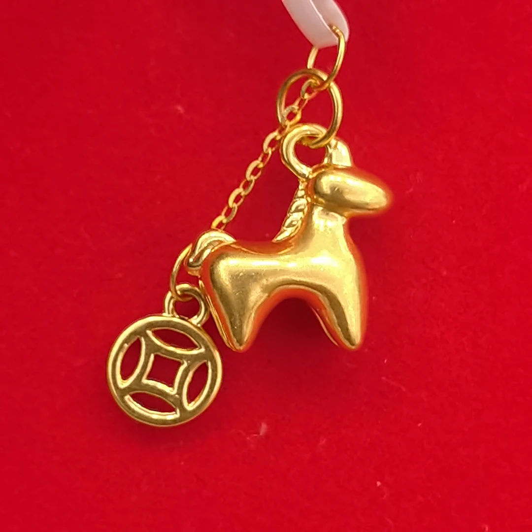 【夕夕专享】足金999 马上有钱 GP 0.56（添金纳福）