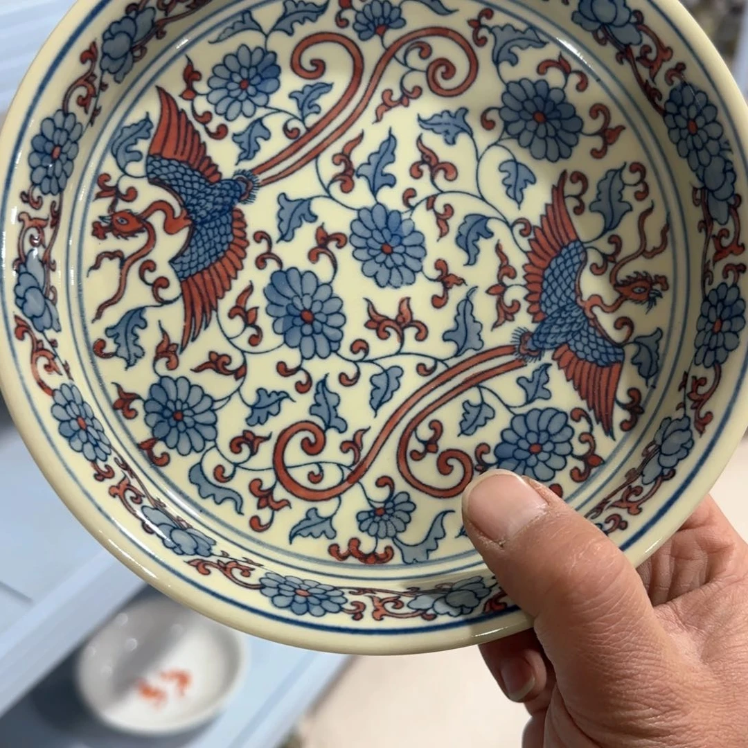 瓷片摆件手绘瓷器全部处理