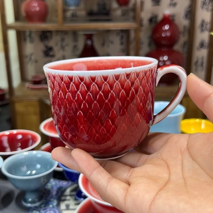 景德镇陶瓷浅行窑福利咖啡杯