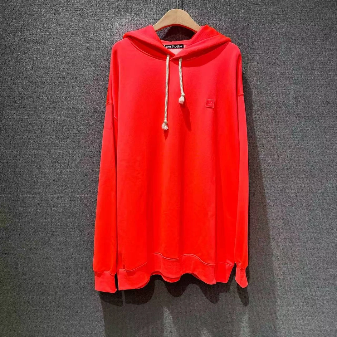 未使用 Acne studio （pm）笑脸标识荧光色帽衫L码/8376