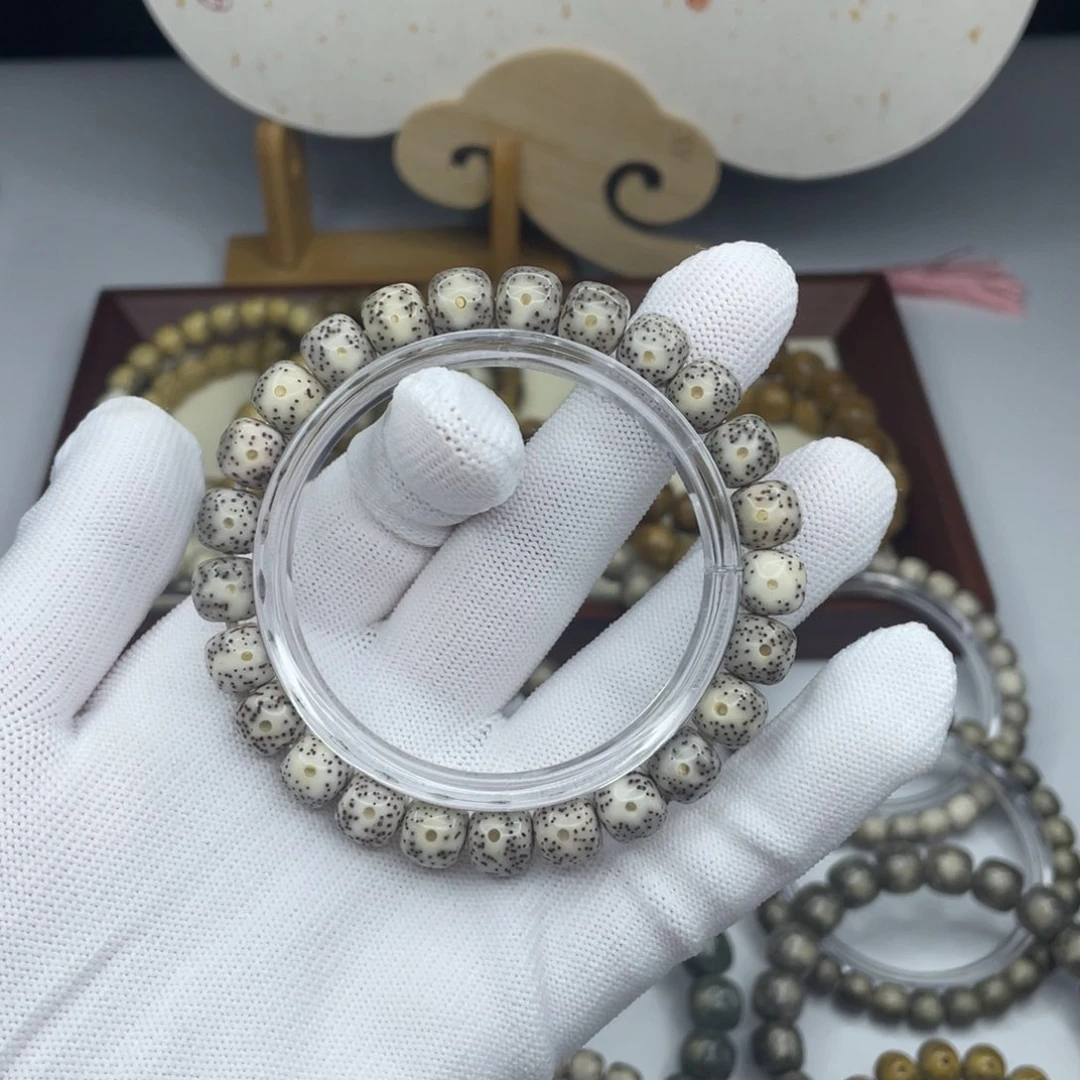 星月菩提手串9×8灰冰A01