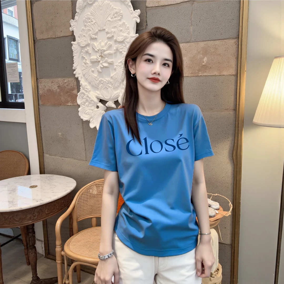 【空山新雨】纯棉气质时尚休闲百搭宽松短袖T恤显瘦圆领减龄夏季