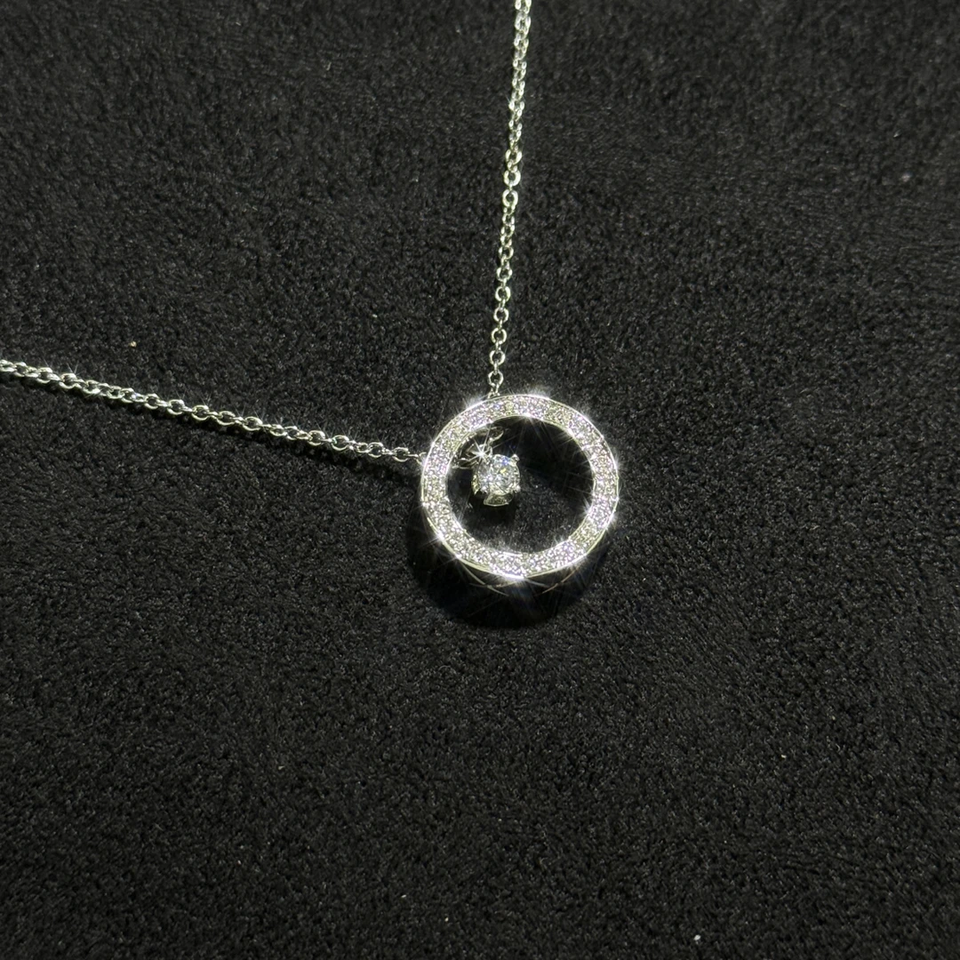 水冰月满钻时尚项链