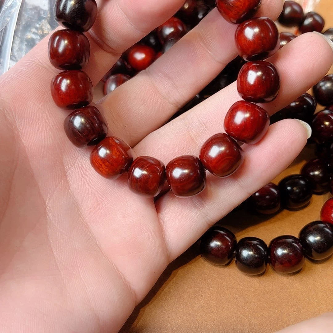 憨***憨小叶紫檀手串/手链1314手持横纹